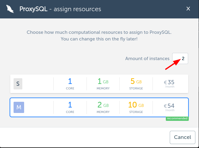 Set ProxySQL sizing